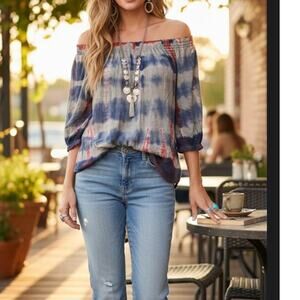 Vainilla Star Women's Bohemian Blouse Size Xl